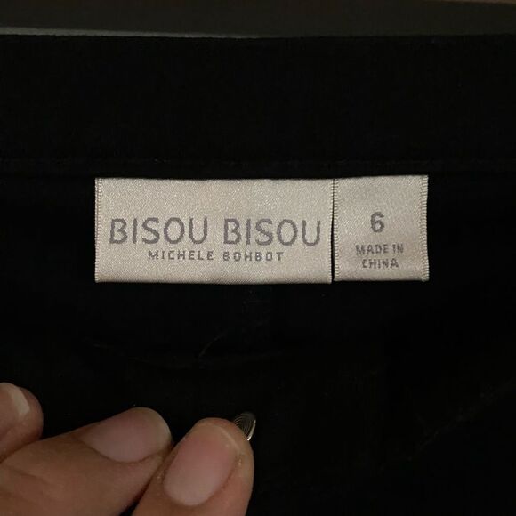 Bisou Bisou Michele Bohbot Black Pants Size 6 - Picture 3 of 5